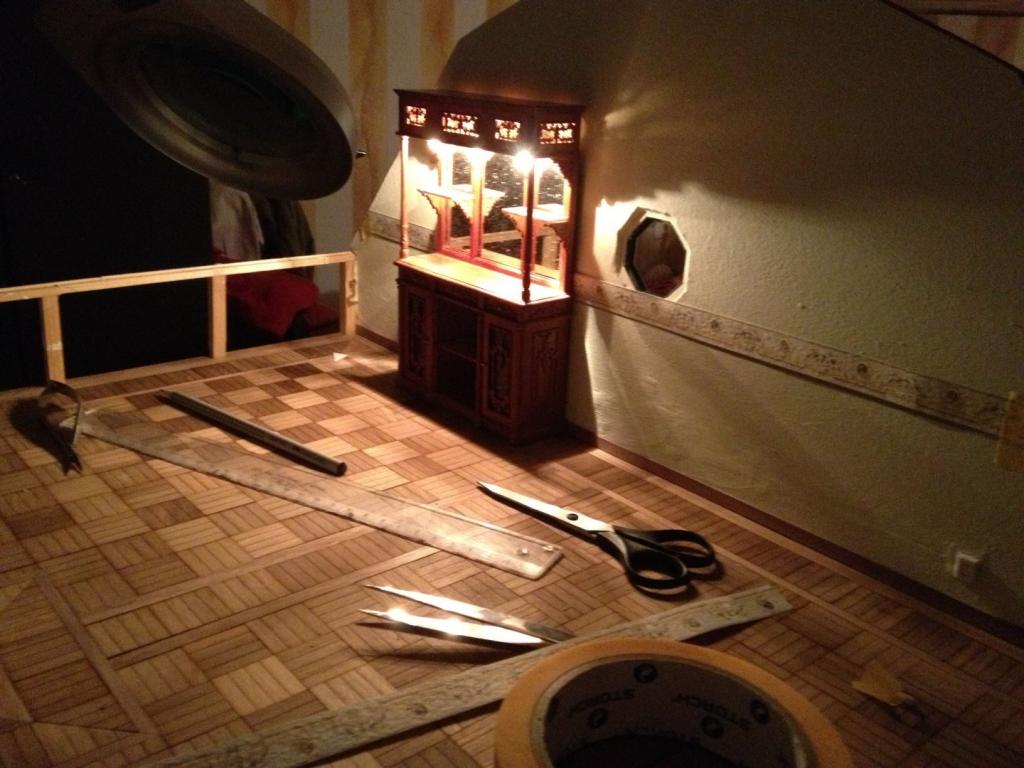 Test der Beleuchtung der Bar